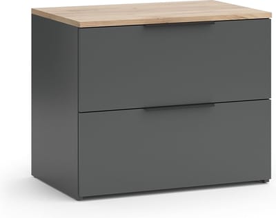 Vicco Wido Dressoir – 60 x 50 cm met 2 laden Antraciet