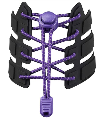 Elastische veters - Lock laces - Lock veters - Schoenveters - Sportschoenveters - Hardlopen - Kinderveters - Elastiek - Niet meer strikken - Zonder veterstrikken - Sneaker veters - Paars - Jonyx