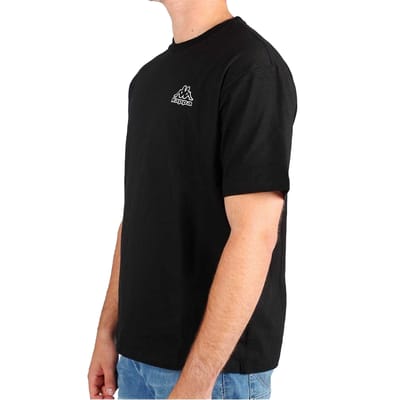 Kappa Katoenen heren-T-shirt (Zwart)
