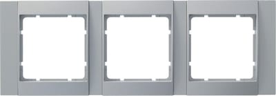 Berker B1-B.3-B.7 Afdekraam 3-Voudig Aluminium