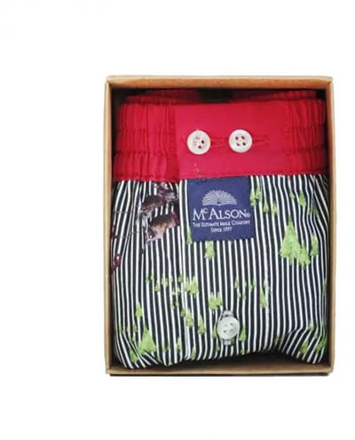 McAlson sleighbells blue Blauw L kerst Boxershort