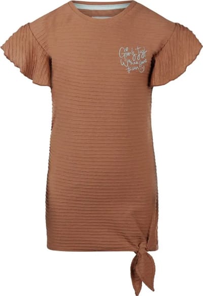 No Way monday meisjes shirt faded Brown maat 110