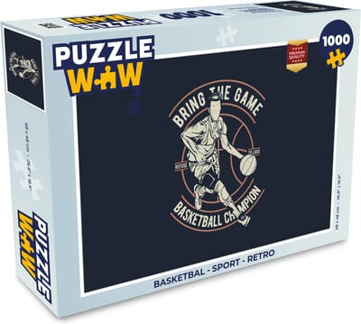 Puzzel Basketbal - Sport - Retro - Legpuzzel - Puzzel 1000 stukjes volwassenen