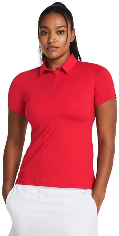 Under Armour Golf Tee To Green Korte Mouw Poloshirt Voor Dames Rood M