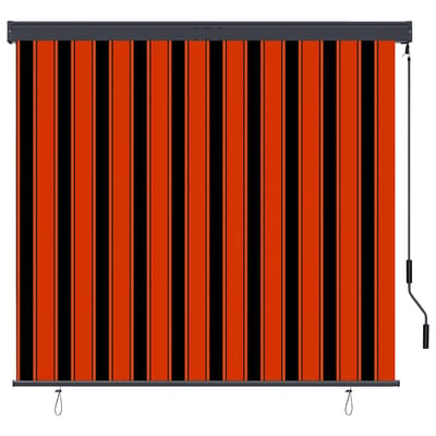 vidaXL - Rolgordijn - voor - buiten - 160x250 - cm - oranje - en - bruin