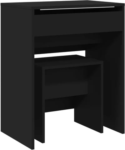 Kaptafel met krukje 60x40x113,5 cm - Stijlvolle make-uptafel voor jouw slaapkamer