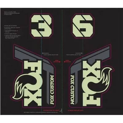 Stickers voor vork en schokdemper Fox Factory 2022