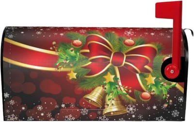 Kerst Brievenbus Cover - Mailwrap Decoratie - Brievenbus Versieren - Magnetisch Waterdicht - 21 x 18 Inch - Rood