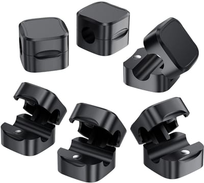 Zesdelige Magnetische Kabelclips voor Kabelbeheer - Desktop & Kantoor