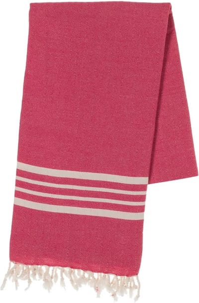 Lalay - Hamamdoek Krem Sultan Fuchsia 180x100cm 180x100cm - fuchsia - 180 - 100 - Strandlaken - Saunadoek - Saunalaken - Omslagdoek - Stranddoek - Reishanddoek - Plaid - Zwem Handdoek - Sneldrogende Handdoeken