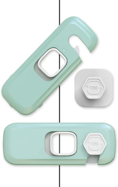 Veiligheidsvergrendelingen voor Kinderen - Set van 5, Geschikt voor Koelkasten, Kasten en Lades, Squeeze-proof en Eenvoudig te Bevestigen