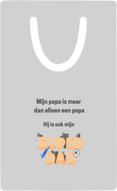 Hacebo® - mijn papa is meer dan alleen papa hij is ook mijn super dad metalen boekenlegger - Vader - super papa - vader cadeautjes - vaderdag - verjaardag - geschenk - kado - vader artikelen Bladwijzer boekenleggers - 7.6 cm x 5cm