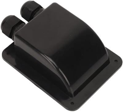 Kabeldoorvoer Zonne-energie - Regendichte Behuizing - Waterdicht Aansluiten - Dubbele Kabelinvoer - 6-12 mm Kabel - Zwart