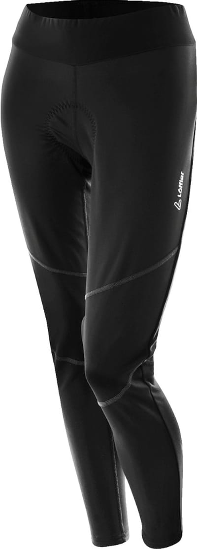 Loeffler fietsbroek lang W Bike Tights WS Elastic Windstopper voor dames - Zwart