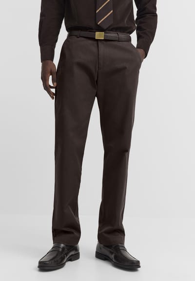 Bugatti Herren Chino van katoenen twill met Summer Touch