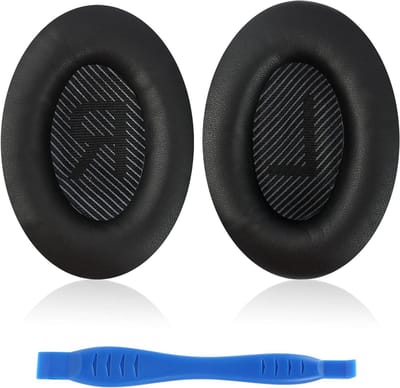 Hoofdtelefoon Oorkussens - Vervangende Pads - Muziek Luisteren - Traagschuim & Eiwitleer - 2 Stuks - Zwart