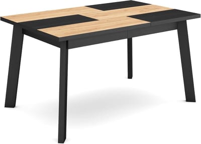 Eettafel - Tafel Keuken - Samen Eten - Moderne Stijl - 140 x 90 cm - Eiken Zwart