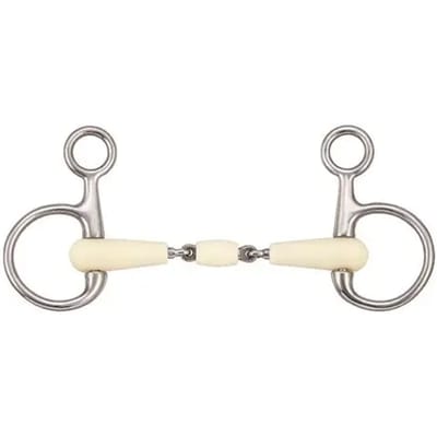 Dubbelgebroken paardenbit + rol Soyo Happy mouth