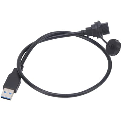 Waterdichte USB Connector TypeC Vrouwelijk Draadvergrendeling Paneelmontage Stroomaansluiting E10TPCTFFU3AM(0.5M )