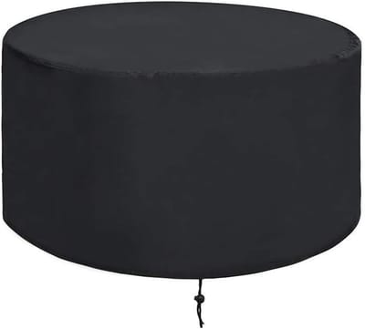 Ronde Hoes - Waterdicht - Grote Ronde Tuintafelhoes - Winddicht - Anti-UV - Tough - Oxford 420D, Ronde Tafelhoes - voor Tuinmeubelen - Zwart - Diameter 148 x 60 cm