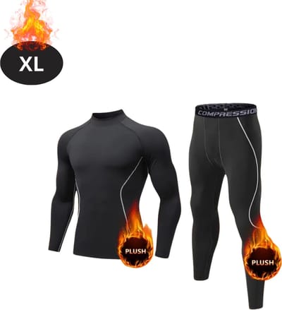 Bovista Thermokleding Heren - Thermobroek - Thermoset - Thermolegging - Winter - Thermoshirt - Zwart - XL
