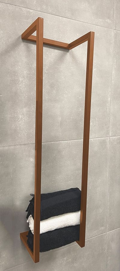 Wiesbaden Loft Handdoekrek 95 x 25 x 20 cm - Geborsteld Brons Koper