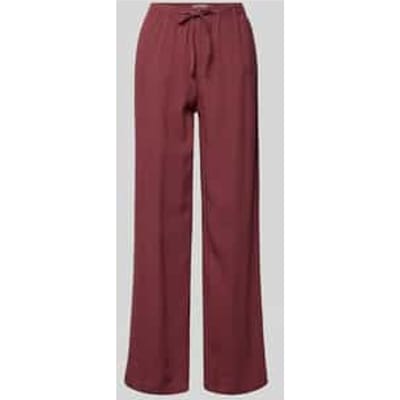 Wide leg linnenbroek met elastische band model 'GOA'