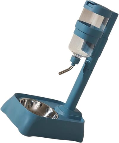 Huisdier Voerbak - Voerstation - Comfortabel voeren - In hoogte verstelbaar - 770ml water - Blauw