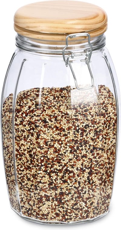 Zeller Weckpotten/inmaakpotten - 1.85L - glas - met beugelsluiting - D13 x H23 cm