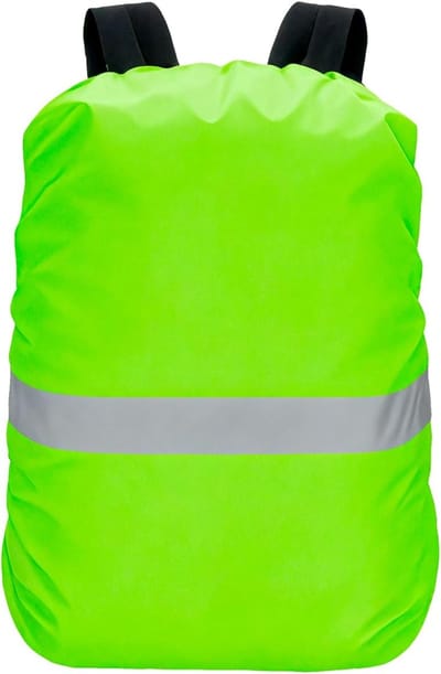 rugzakhoes met reflectoren, regenbescherming voor kinderrugzakken, robuuste voering, scheurvast, inhoud 18 tot 30 l, voor schoolrugzakken, ideaal voor school, dagelijkse fietsen
