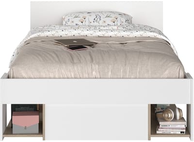 Vente-unique Bedframe hout natuurlijk licht 120 x 200 cm,