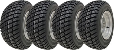 16x7,50-8 grasmaaierwiel, 4-laags P332-band, stalen velg, 25 mm lager (set van 4)