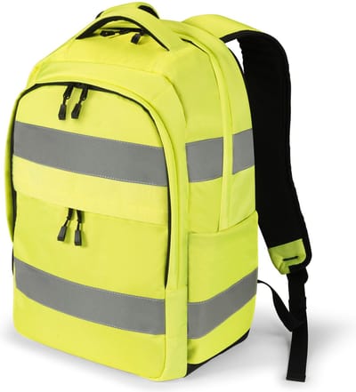 Dicota Laptoprugzak Geel – 25L Hi-Vis Rugzak met Reflecterende Strepen