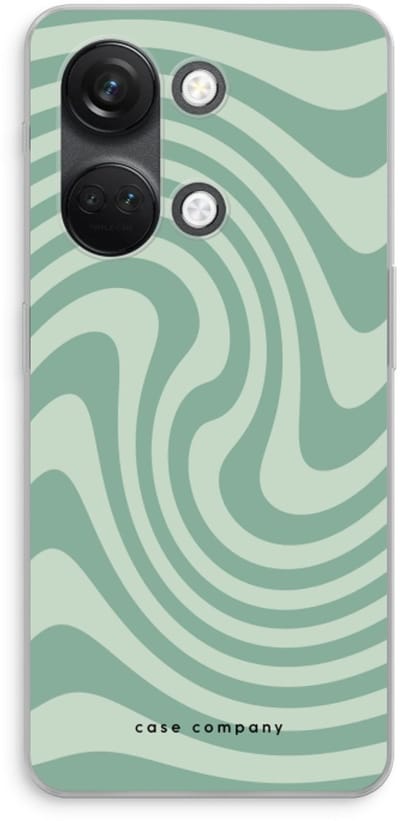 Case Company® - Hoesje geschikt voor OnePlus Nord 3 hoesje - Swirl Groen - Soft Cover Telefoonhoesje - Bescherming aan alle Kanten en Schermrand