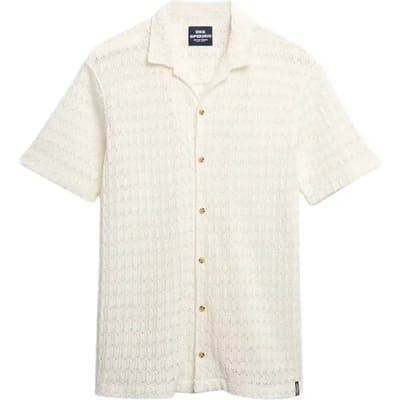 Superdry - Gebreid overhemd met textuur - Heren - Shirts