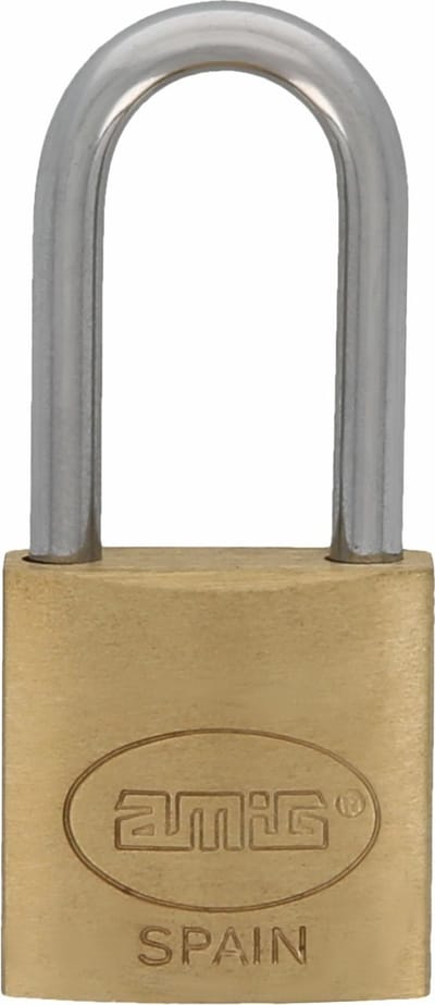 Amig Hangslot met 2 sleutels - 25 mm - messing - kofferslot