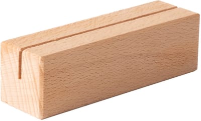 10cm - Houten Houder / Standaard / Menukaarthouder - Type: Smal-Beuken-Onbewerkt