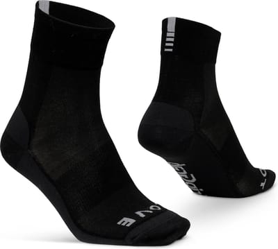 GripGrab - Merino Lightweight SL Zomer Fietssokken Sport Sokken Wielersokken met Merino Wol - Zwart - Unisex - Maat S (38-41)