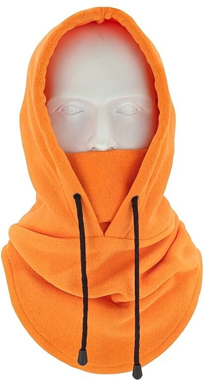 Livano Nekwarmer - Heren - Dames - Fleece - Motor - Bandana - Masker - Colsjaal - Winter - Sjaal - Gewatteerd - Skiën - Hoodie - Oranje