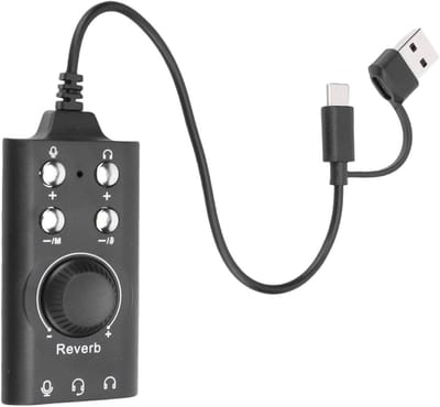 Externe Geluidskaart - USB Audio Adapter - Betere Audio Ervaring - Virtuele 7.1 Surround - Type C USB - Zwart