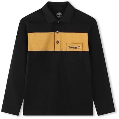 Timberland T60309 Lange Mouw Poloshirt Zwart 16 Years Jongens