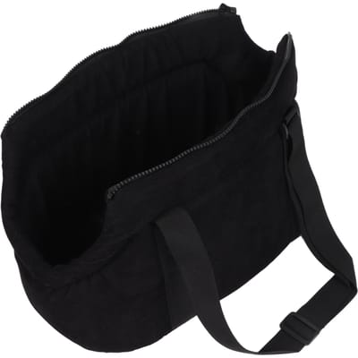 Petit Transporteur pour Animaux de Compagnie Respirant Doux Sangle Réglable Sac de Transport pour Chat Chiot pour Shopping Marche Voyages S 8.9 X 1.5in black