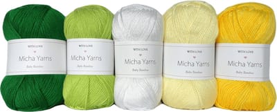 Bollen Bundel - 70% bamboe 30% katoen haakgaren - 5 bollen pakket - 5 x 50gram - Nature (004) - Baby Bamboo - Micha Yarns