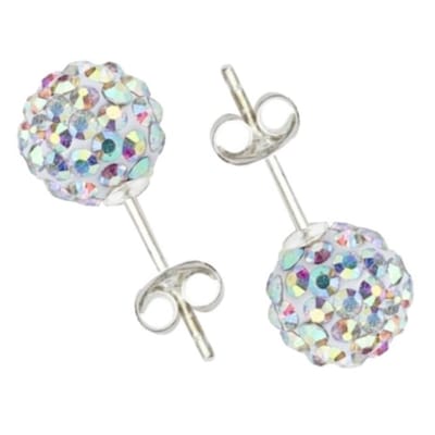 Fako Bijoux® - Oorbellen - Disco Dots Steker - Wit MC