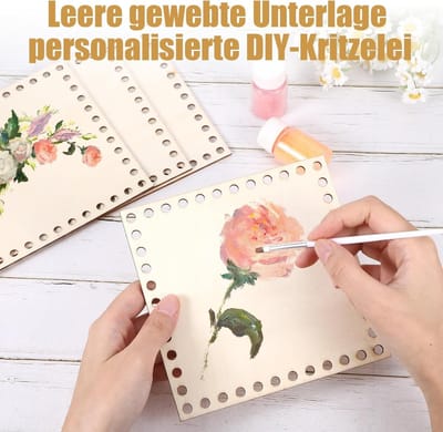 6 Stuks Houten Bodem voor Haakwerk, Stevig en Duurzaam, Perfect voor Haakmanden, Opbergmanden en Handgemaakte Handtassen