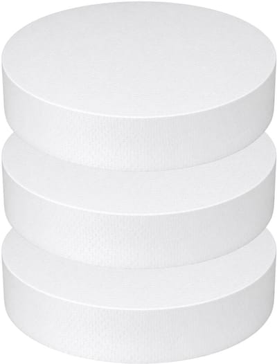 Piepschuim vormen - cirkel - 3x - D30 x 4 cm - styropor hobby / DIY vorm - basis knutselfiguren