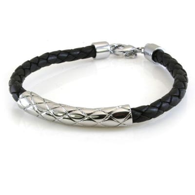 Brosway herenarmband van leer en staal