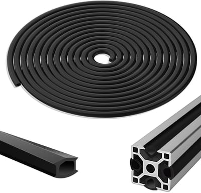 Allecto - Rubber Sealing Strip - Dustproof Sealing Strip - 10 meter - Flexibel en zacht - Geschikt voor 3D printer - Zwart