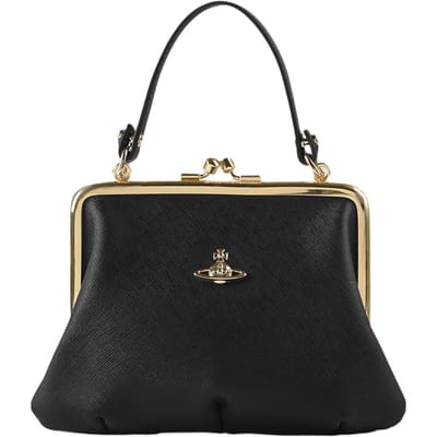 Portefeuille Vivienne Westwood Monture Mamie Logo Boule Ronde Charme Bandoulière Épaule Vintage Sac à Main PU Sacs à Main Femmes Noir 4B010007W-S0021-N402 Basic Set (Bag+Dust Bag) beige