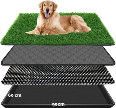 Hondentoilet Kunstgras - Geurafstotend - Honden Wc Outdoor & Indoor - Zindelijkheidstraining Hond – Dierentoilet – Puppy Pads – Huisdierentoilet - 60 x 90 cm
